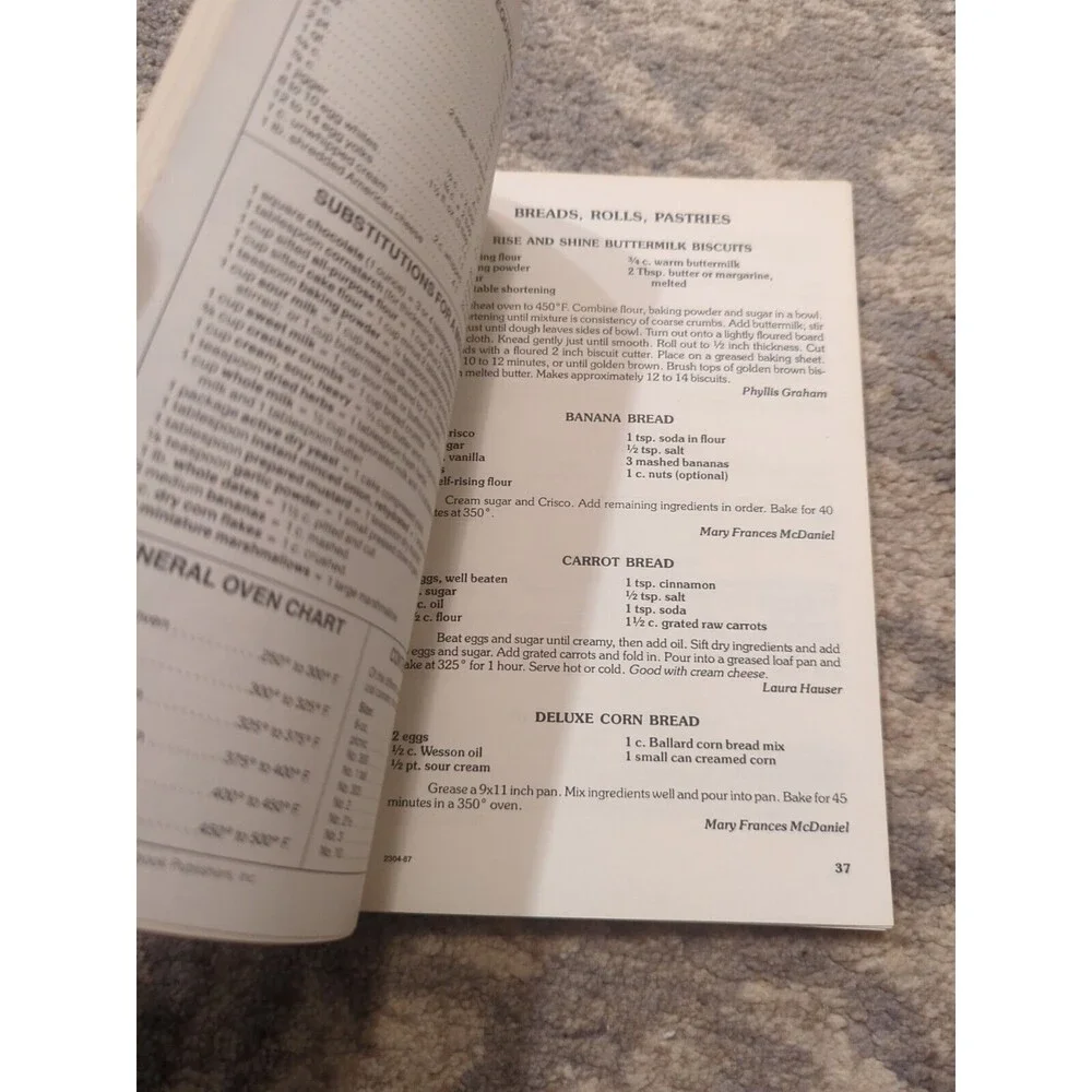 Edgewood Baptist Church‎ Cookbook Spiral Vintage 1988 Acteen Winston-Salem, NC